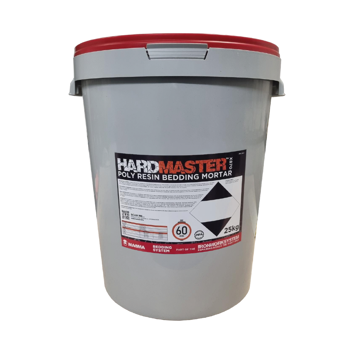 HardMaster X870 Polyester Bedding Mortar 25kg Bucket